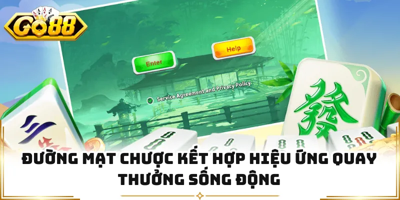 Đường mạt chược kết hợp hiệu ứng quay thưởng sống động