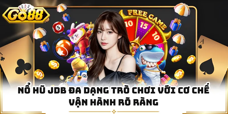 Nổ hũ JDB đa dạng trò chơi với cơ chế vận hành rõ ràng